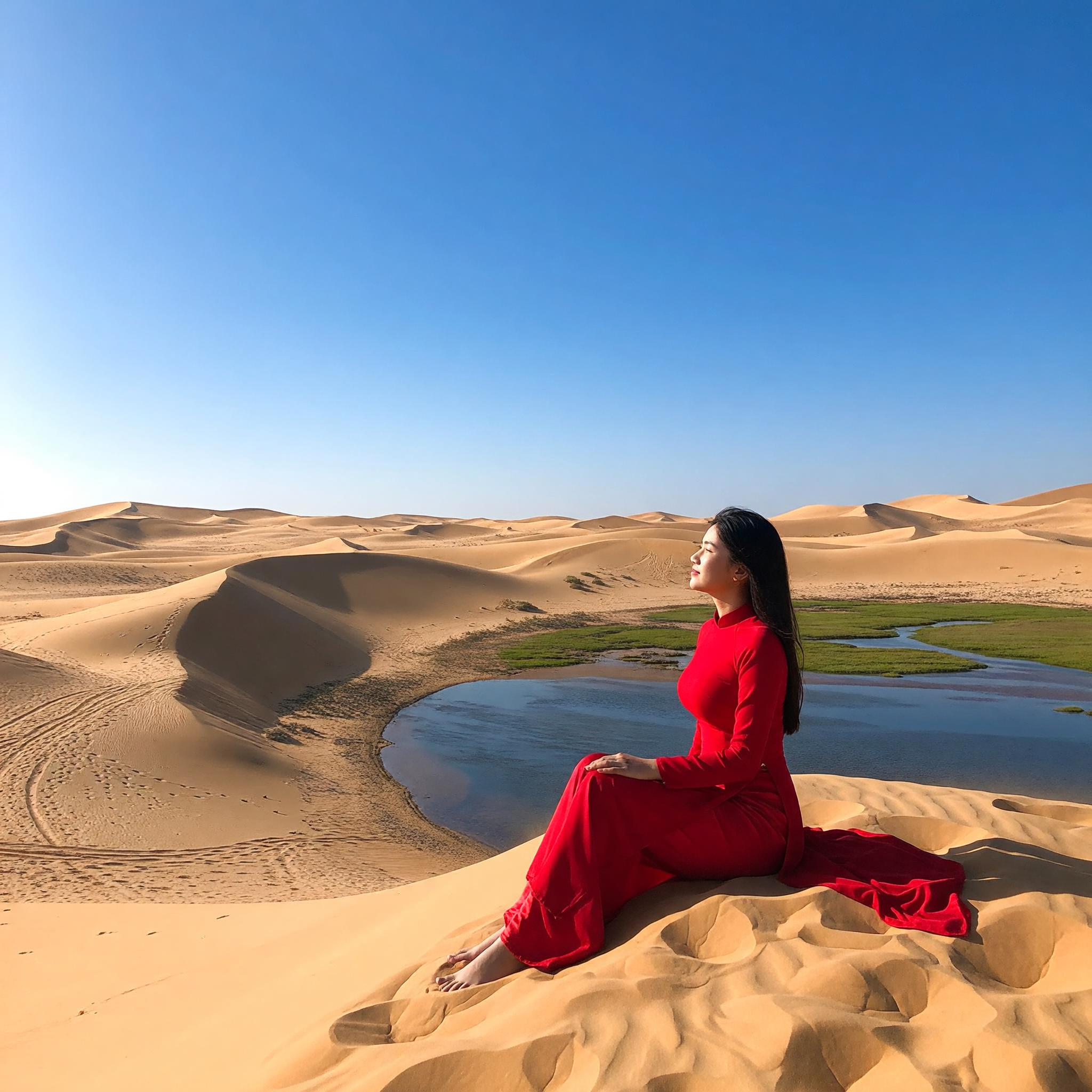 Mui Ne red and white sand dunes